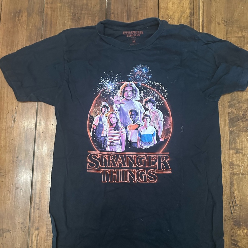 Stranger Things Black Short Sleeve Tee